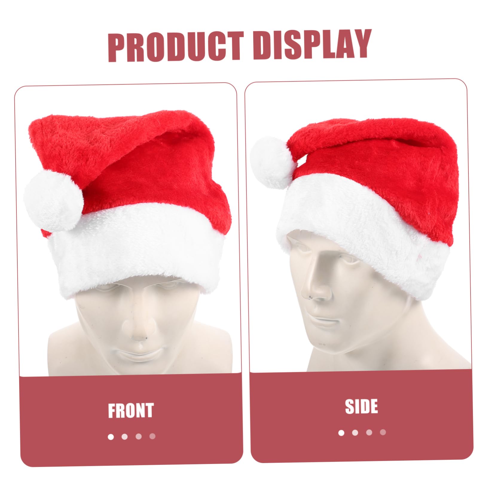 PRETYZOOM 5 Piezas Gorro De Papá Noel De Felpa Sombreros De Fiesta Verdes Sombrero De Fiesta De Navidad Gorro De Papa Noel Para Mujer Gorras Para Hombres Gorra Para Hombres Rojo Felpa Corta