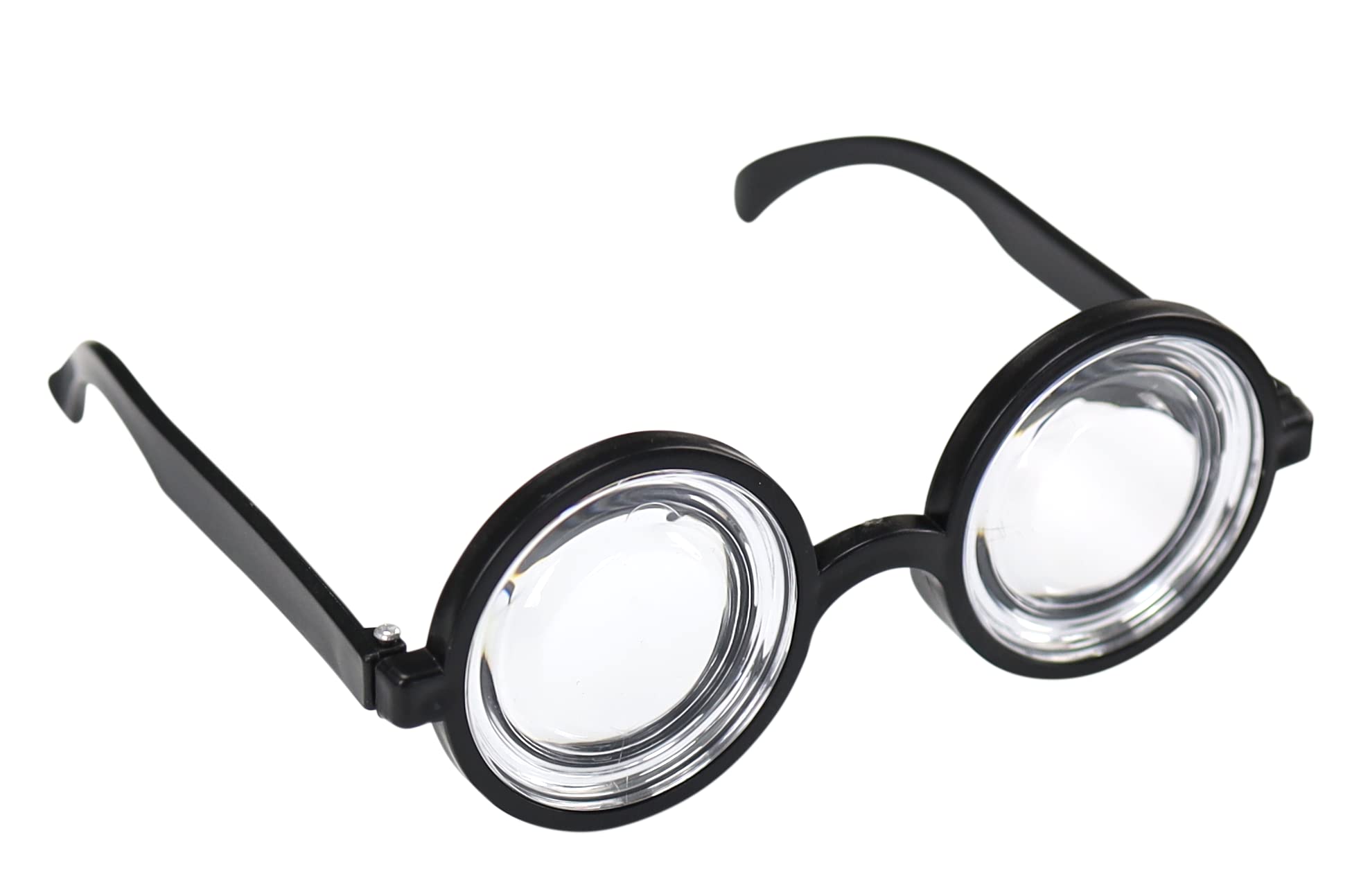 Iconikal Thick Lens Nerd Dress-Up Costume Glasses, Small, Black