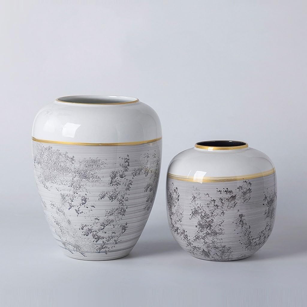 Vase Modern Creative Ceramic Flower Arranger Home Living Room Entrance Decoration Ornament Simple Countertop Vase Suitable for Dining and Living Room Home decoratio