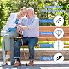 supregear Folding Cane, 5-Level Adjustable Height Walking Stick Lightweight Collapsible Portable Travel Cane with Wrist Strap and T Handle for Elderly Disabled Men Women