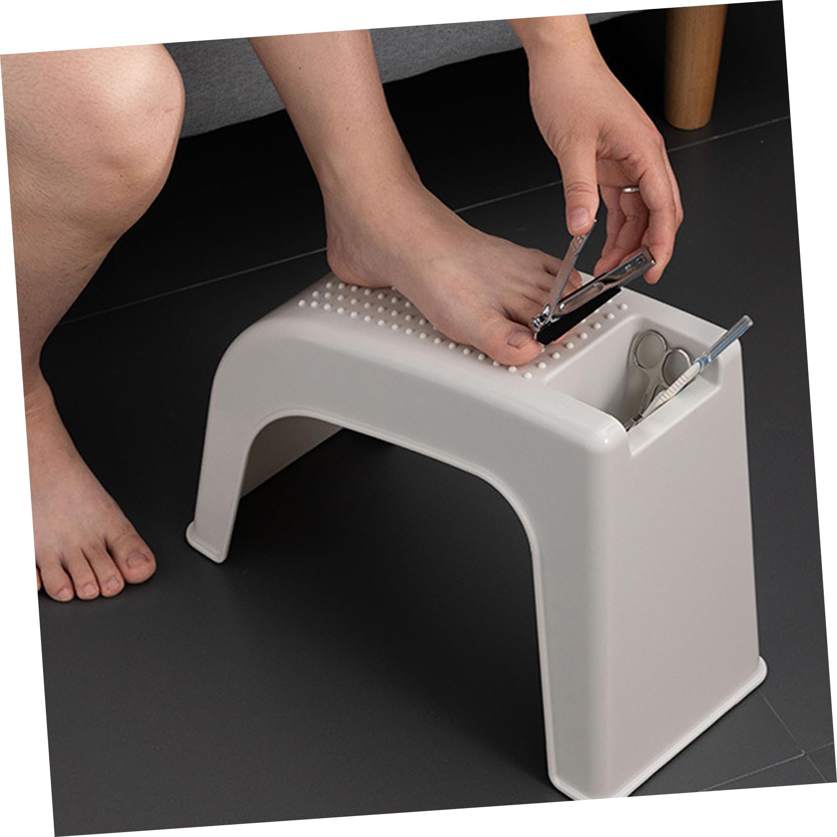 Sgabello Per Pedicure Poggiapiedi Da Salone in Plastica Con Funzione Massaggio Sgabello Per Nail Art Per Uso Domestico