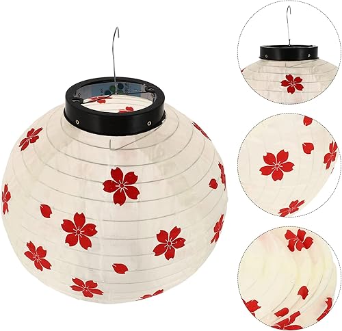 Miniatura 6 de OSALADI Linterna japonesa de flor de cerezo, linterna colgante de bar, linterna al aire libre, linterna de seda, decoración del hogar, sushi, papel