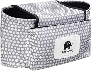 Organizador de Cochecito Bolsa, JPYH Bolsa Multifunción para Bebé, Apto Para la Mayoría de las Carriolas,Gran Capacidad de Alcenamiento para Biberón, Pañuelo, Ropa, Chupete, etc.