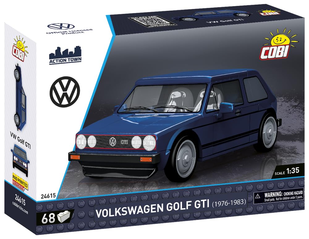 COBI VOLKSWAGEN GOLF GTI, 11 x 4 x 6.5 cm, Blue