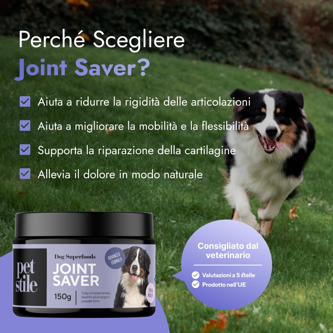 Joint Saver®: collagene idrolizzato, glucosamina, Artiglio del Diavolo, cozza Verde & Rosa Canina – sostiene Anche e articolazioni, Mobilità e ha Effetto antinfiammatorio Naturale (3X 150 g)