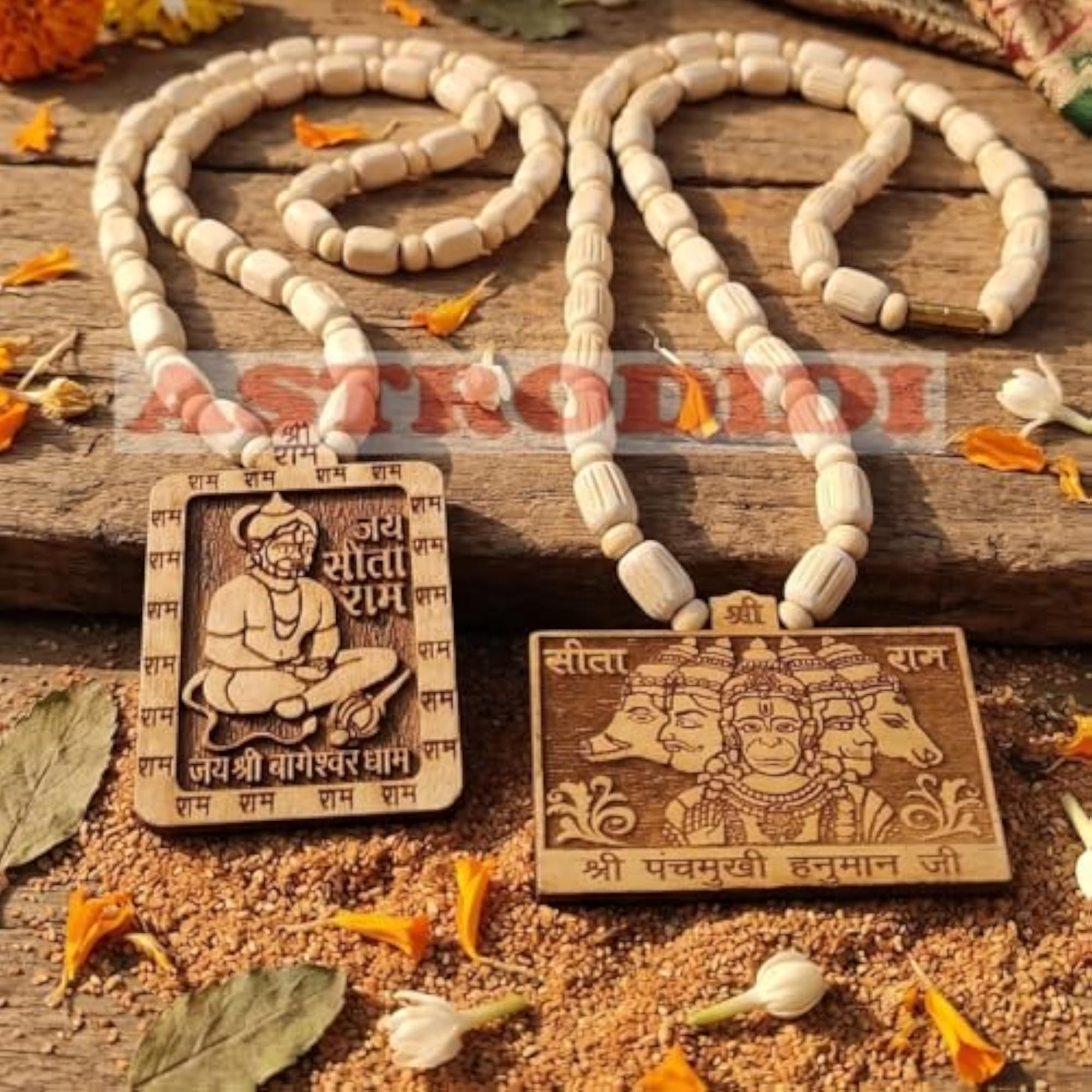 Jai Shri Bageshwar Dham Locket with Tulsi Mala, Combo