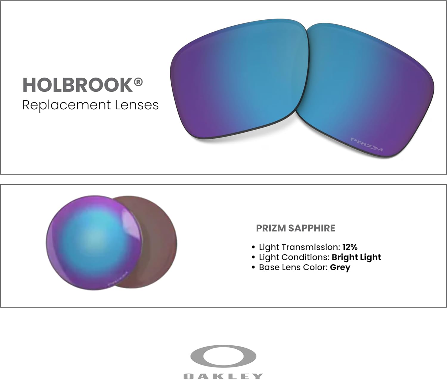 OAKLEY Original Holbrook OO9102 Replacement Lenses+ Bundle Microfiber Pouch -FRAMES NOT INCLUDED