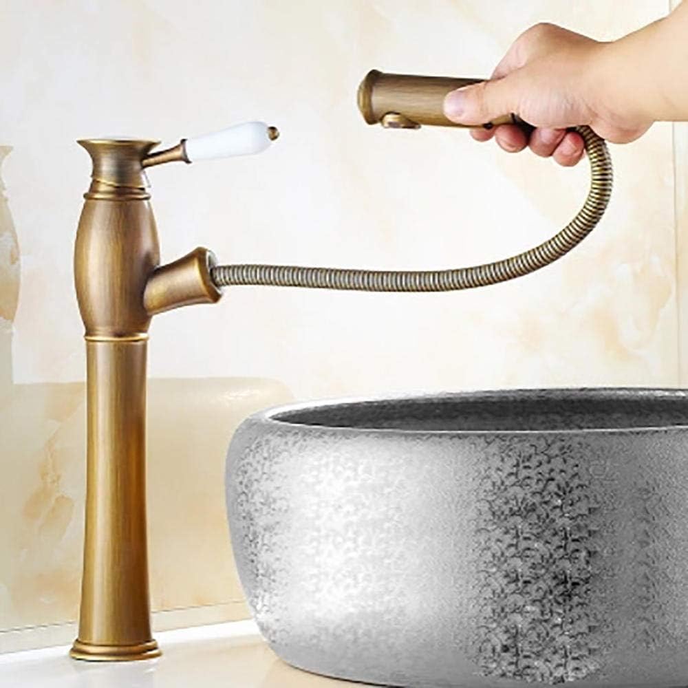 Gjsn 水道台 台所の流しの蛇口 浴室の洗面台の蛇口 黒 シングルハンドルホットと冷たい水の蛇口 オリジナル アンティークブラシをかけられたシンクミキサータップ Gjsn 水道台 台所の流しの蛇口 浴室の洗面台の蛇口 黒 シングルハンドルホットと冷たい水の蛇口 オリジナル アンティークブラシをかけられたシンクミキサータップ