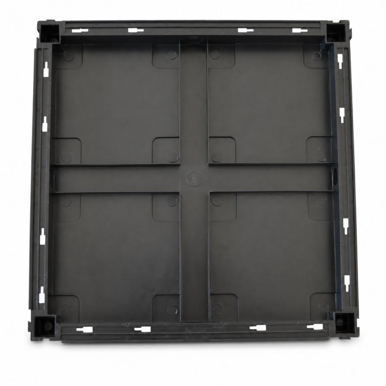 Macetero grande plástico reciclado con base fija de 40x120 para plantas