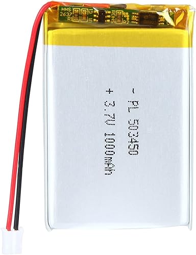 503450 3.7V Lipo Batería 1000mAh 503450 Batería recargable de polímero de litio con conector JST PH2.0.000 in para dispositivo electrónico