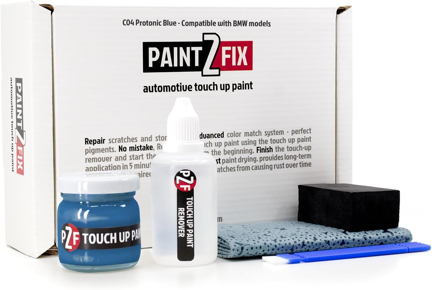 C04 Protonic Blue | Protonicblau Touch-Up Paint & Scratch Repair Kit for BMW Models - 0.84 fl oz (25ml)