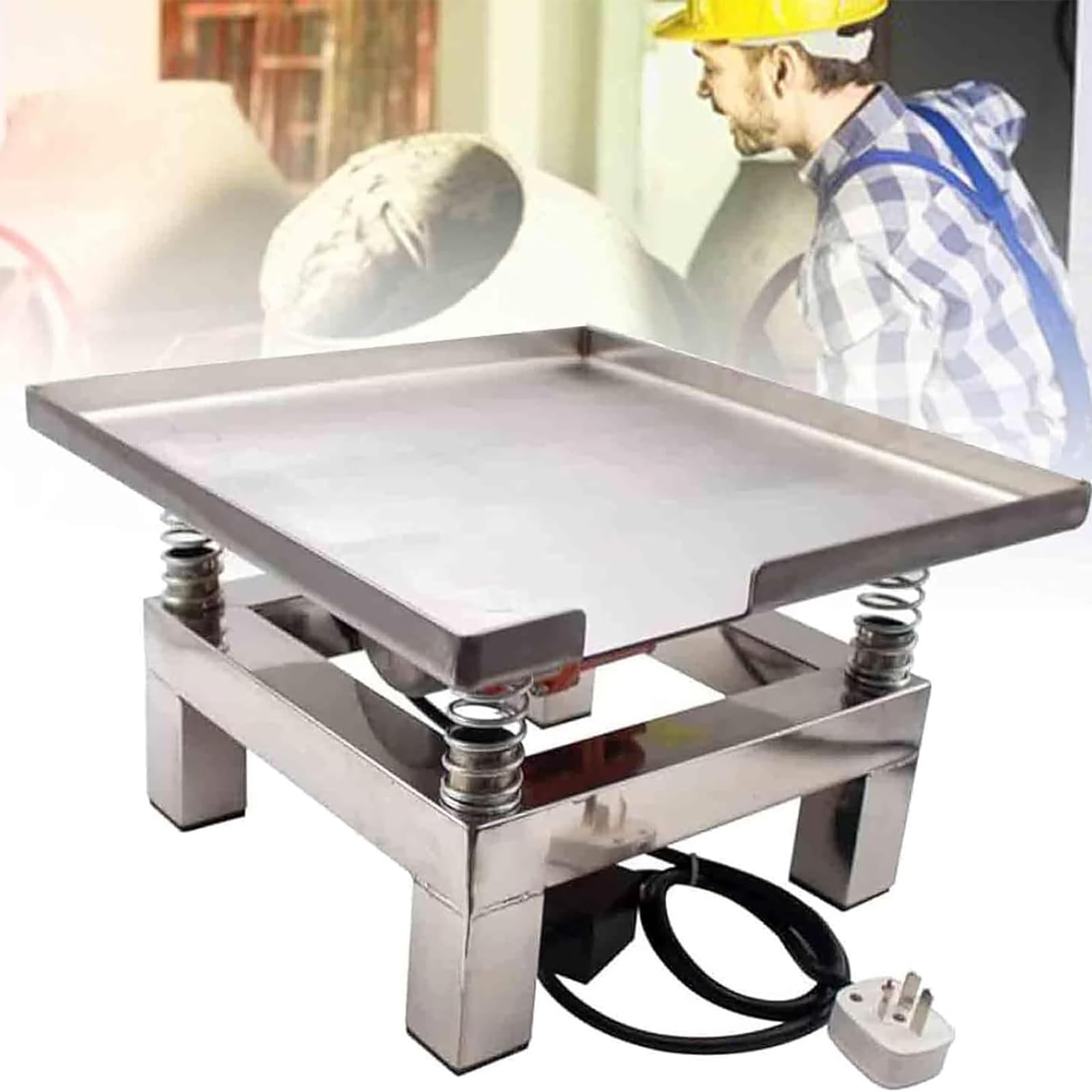 vibrating table amazon Amazon.com: Concrete Vibrating Table,Electric Vibration Test,Compactor  Machine,Vibrating Plate,Vibrating Table for Molds,3000RPM,50x50cm : Tools &  Home Improvement main image 1