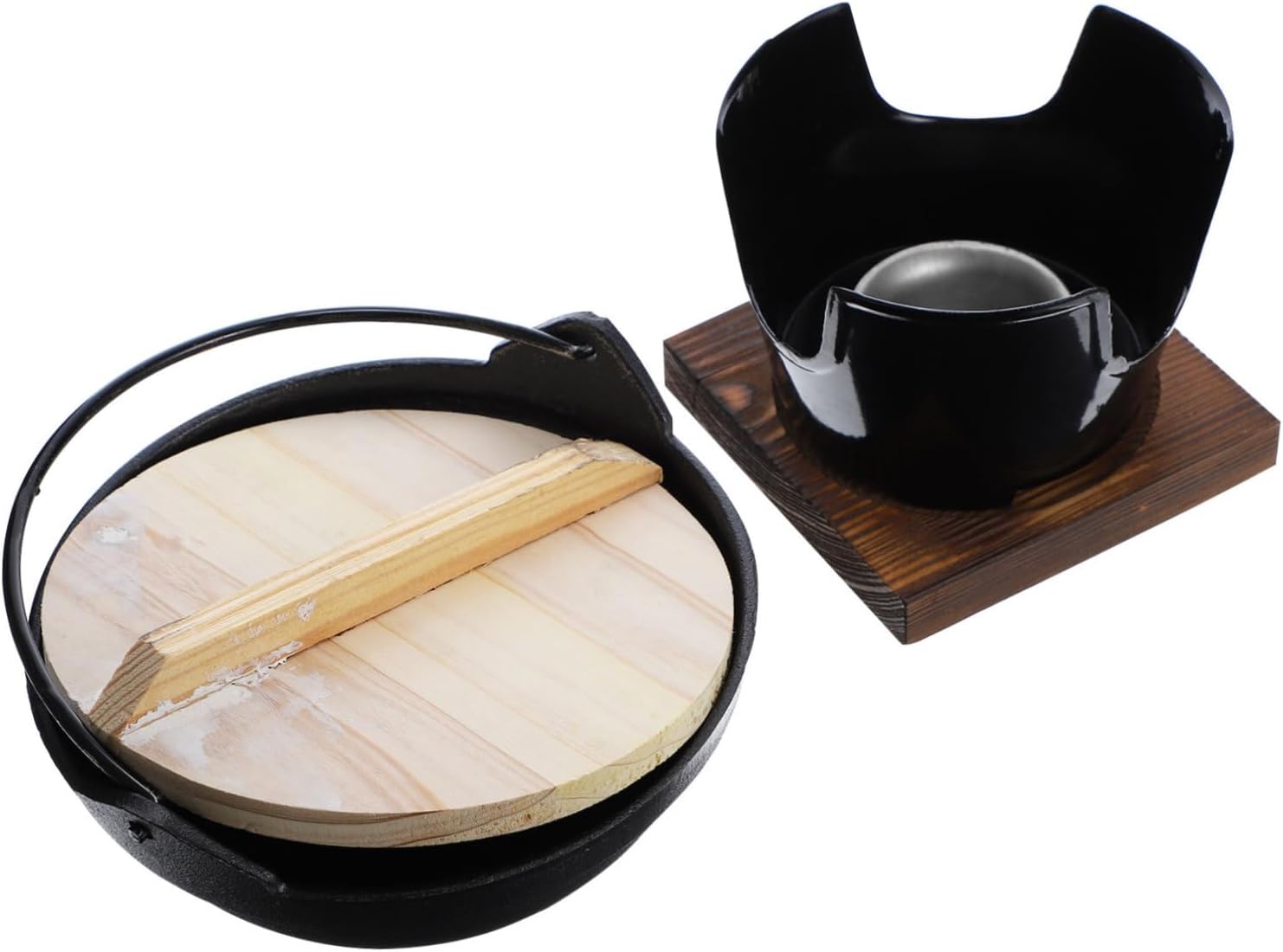 Outdoor Cast Iron Pot Camping Cooking Pot Lightweight Portable Cooking Stove