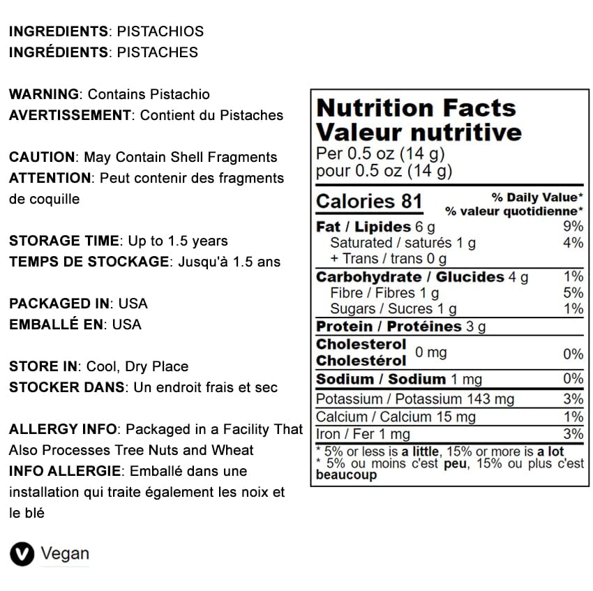 Miniatura 4 de Food to Live Granos de pistacho tostados en seco nueces enteras tostadas al horno, sin cáscara, sin sal, sin aceite añadido, vegano, kosher, a