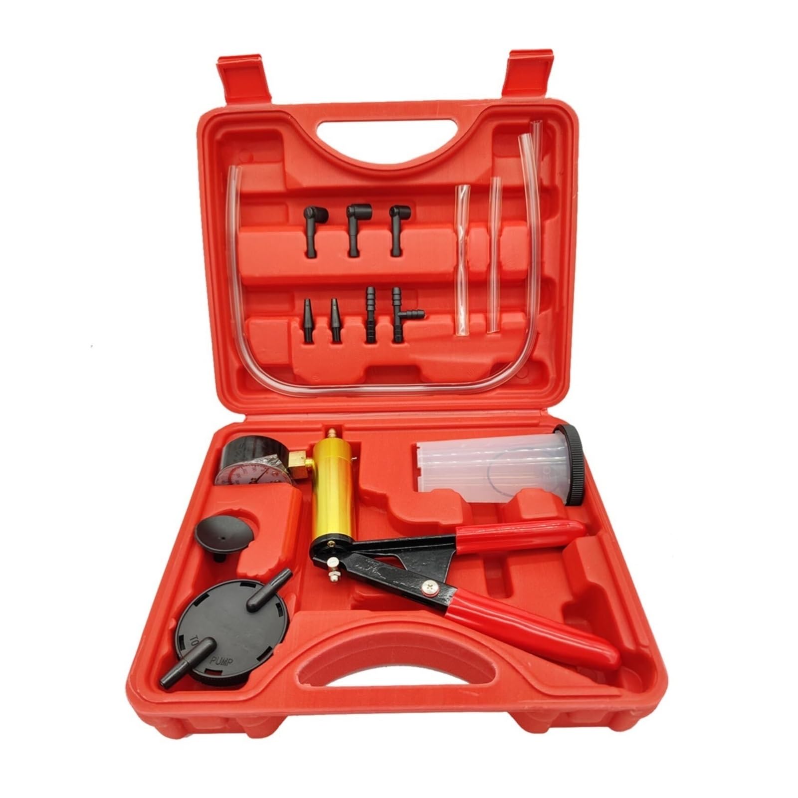 Vacuum Pump, Manual Brake Bleeder Vacuum Pump Kit Vacuum Pistol Pump Tester Tools Car Brake Bleeding Pumping Vacuum Pressure Gauge