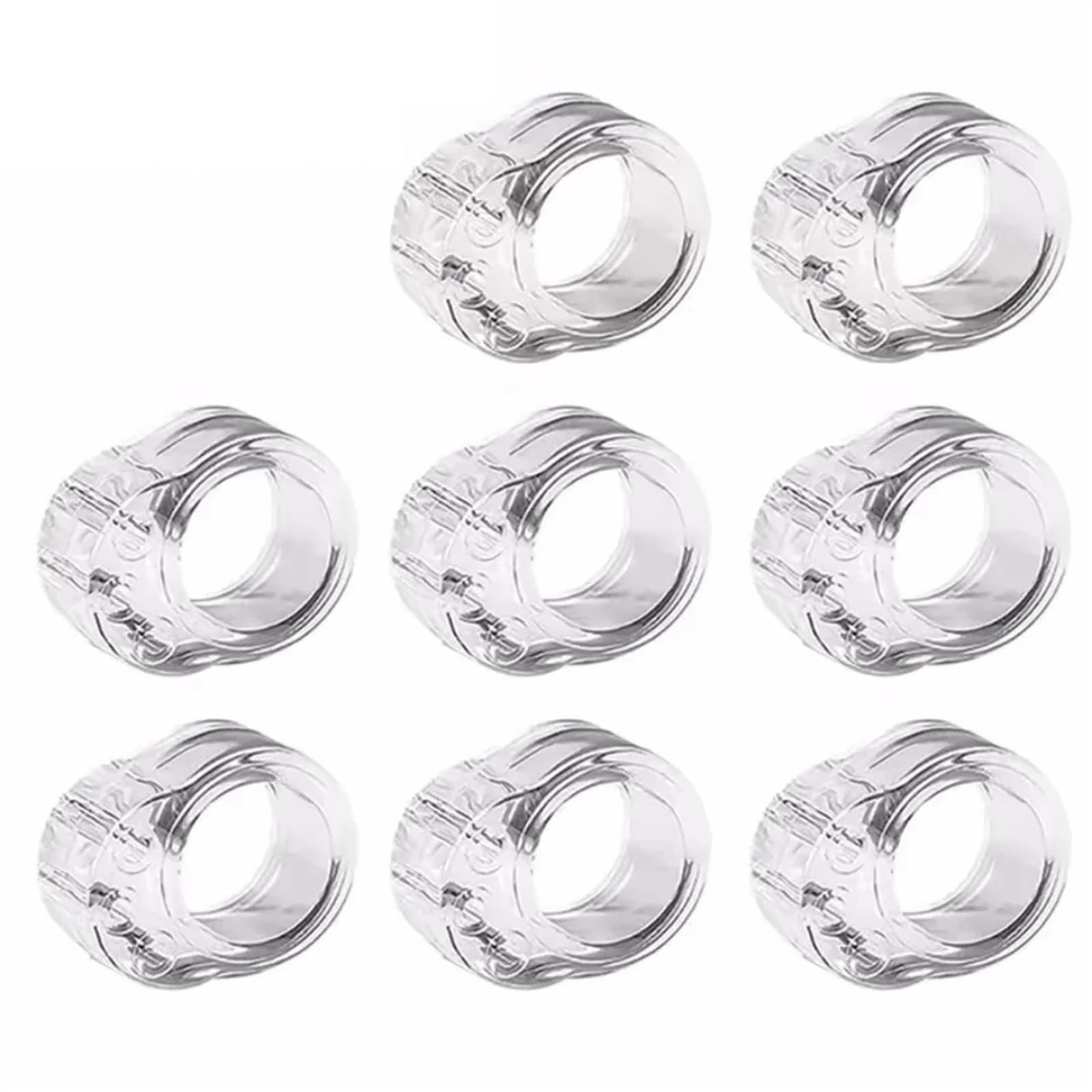 Door Stop Transparent PVC Doorstop Door Handle Protector, Home Hardware Buffer Furniture Protection Pad Shockproof Stopper(Single Circle 8Pcs)
