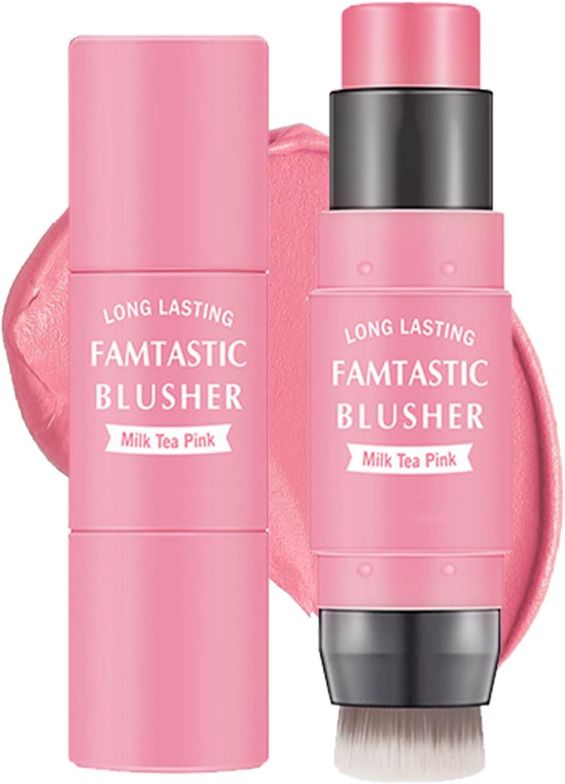 Cream Blush Stick double head Blush Sticks 2 in 1 Multi Stick Blush for Cream Blush for Cheeks, Pink Blush for Cheeks and Lip,Cheek Makeup Stick for All Ages and All Skin Tone.(1# Pink)