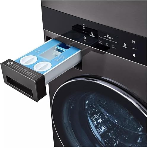 Miniatura 6 de WashTower Centro de Lavandería Inteligente Apilado de 5.0 Pies Cúbicos Lavadora de Carga Frontal y 7.4 Pies Cúbicos Secadora Eléctrica en Acero