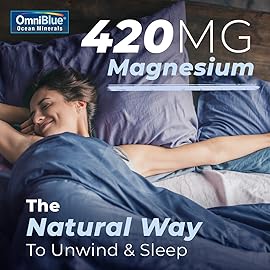 OmniBlue Ocean Minerals - 70+ Trace Minerals & Liquid Magnesium - Potassium, Chloride- Low Sodium - Natural Support for Sleep, Digestion, Regularity, Hydration & Electrolyte Balance (8 oz)