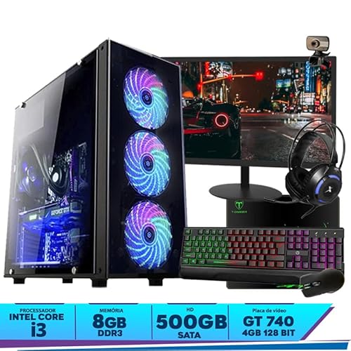 Pc Gamer Completo Hércules Intel i3 3º Ger. GT 730 4GB 8GB HD 500GB Wi-fi