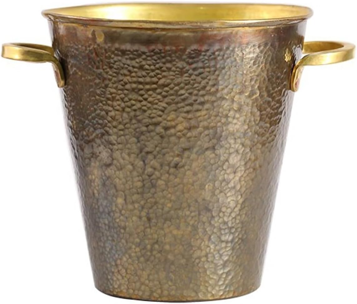 Drink Bucket Japanese Handmade Hammered Brass Insulated Ice