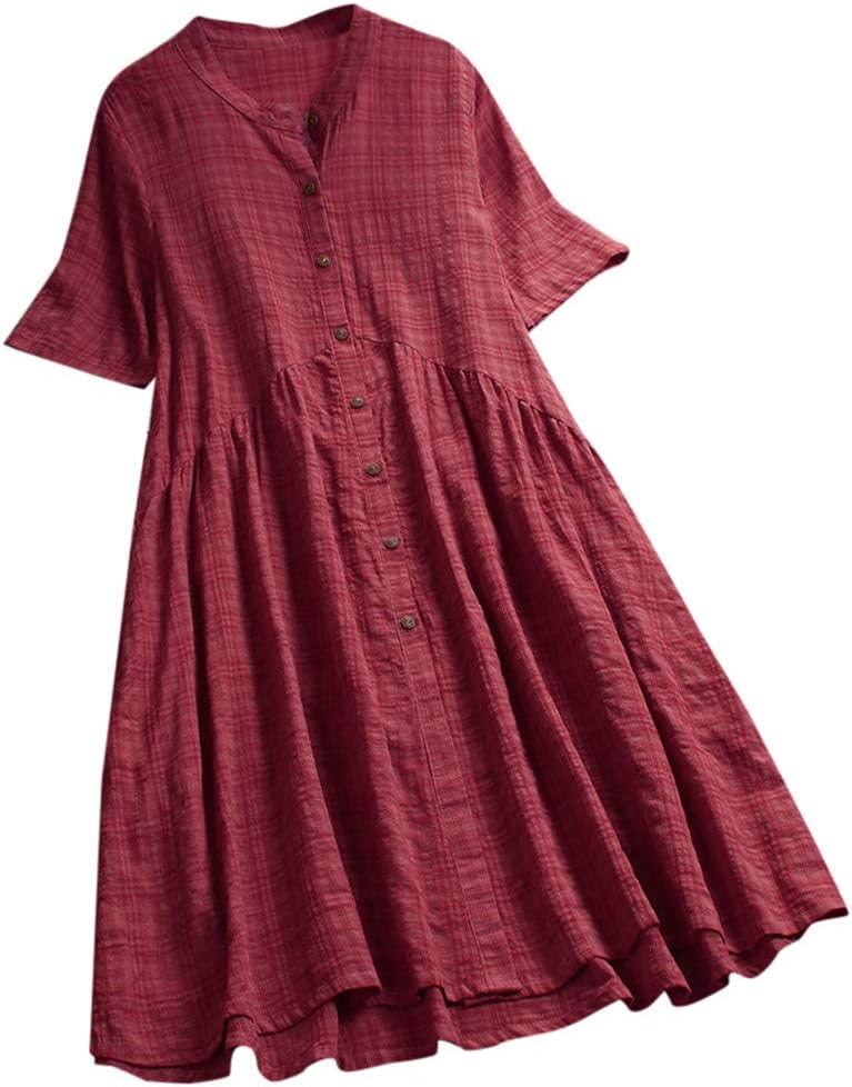 Women's Casual Sleeve O-neck Print Maxi Tank Long Dress - Fitted