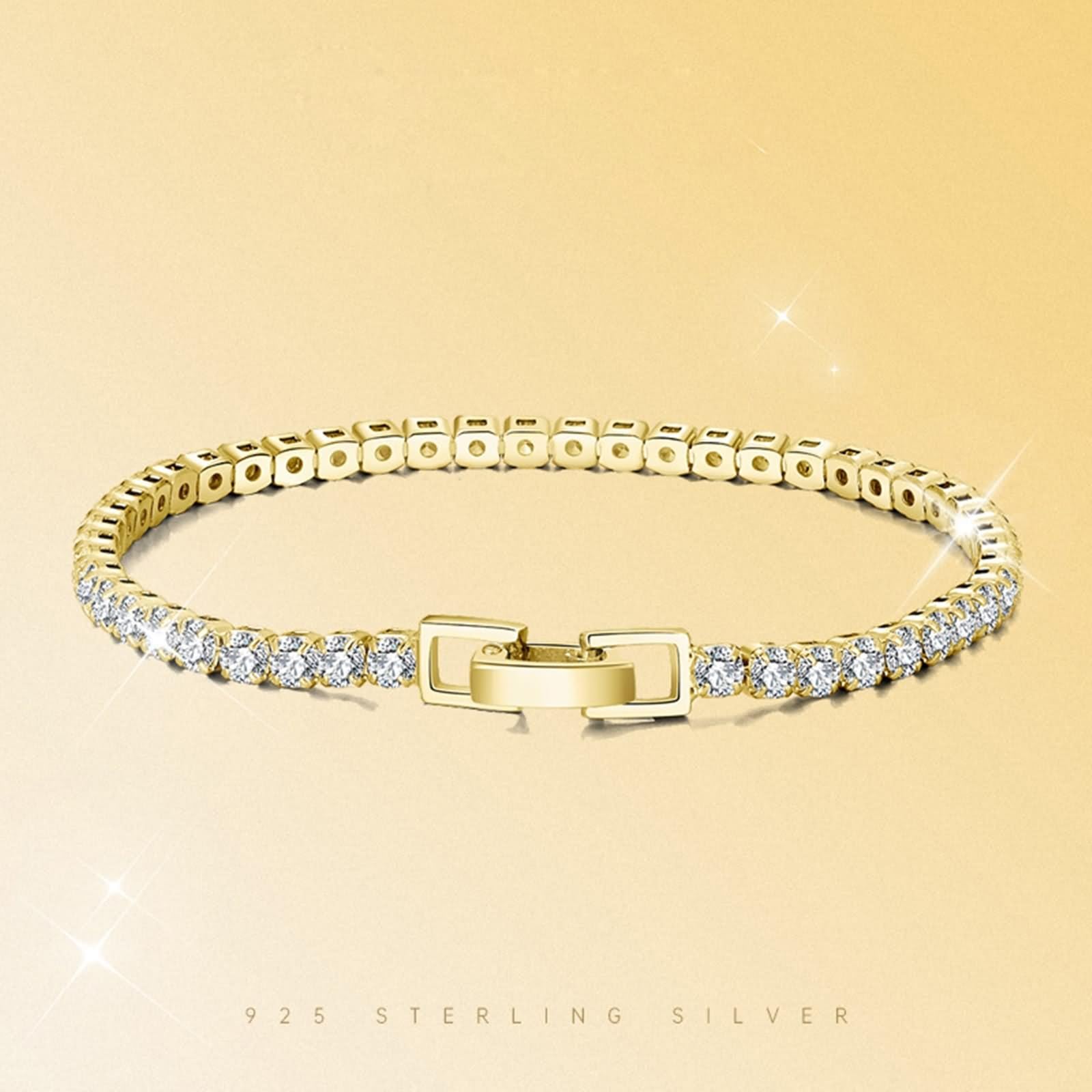 Pulseras de mejor amiga para mujer, pulsera de tenis para mujer, pulsera de amistad con forma redonda blanca de circonita cúbica de plata de ley