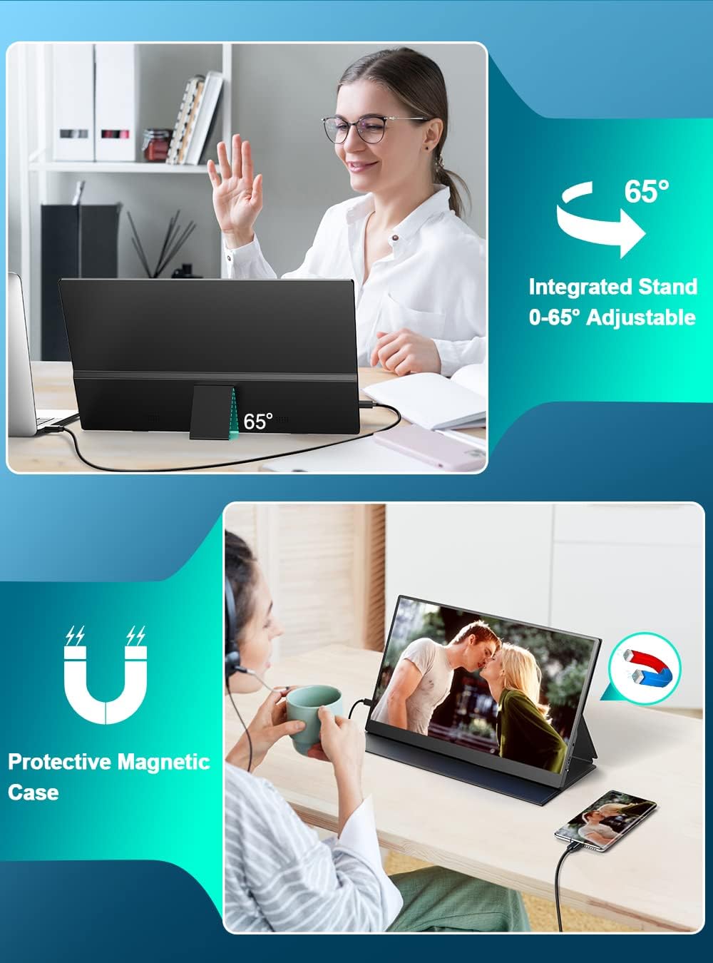 Monitor with integrated stand