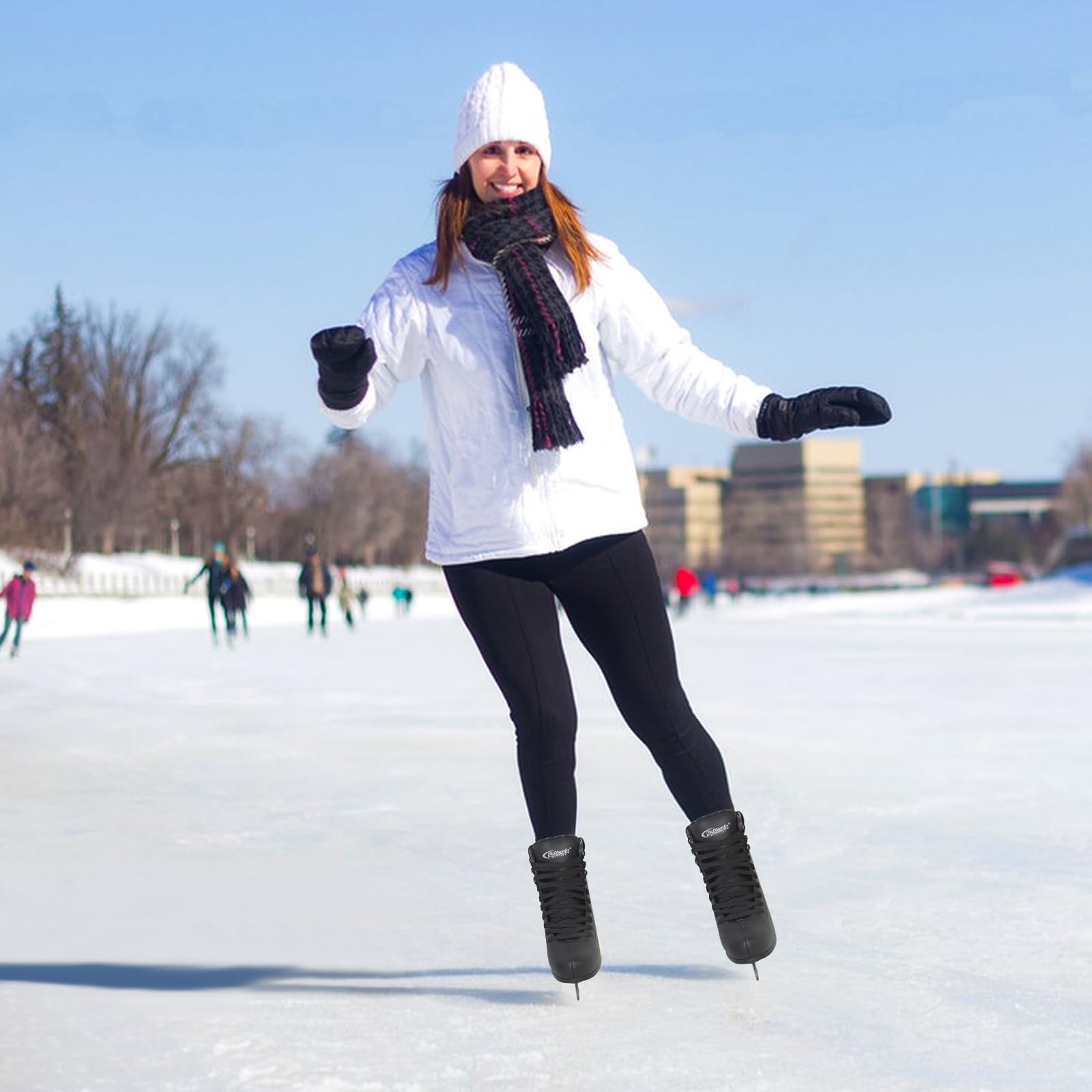 Nattork Patins artistiques Excellence, patins en acier inoxydable pour un soutien, une résistance, des performances et un confort ultime pour les adolescents et les adultes