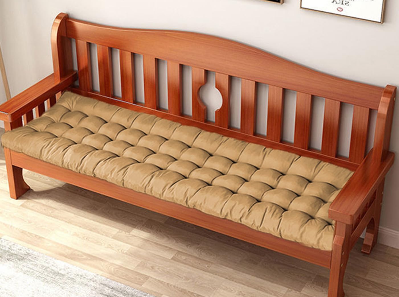 Panchina da giardino spessa viola per 2/3 posti, 160 x 50 cm, 8 cm, imbottitura in cotone per patio esterno, altalena, casa, comoda e lunga per il massimo relax