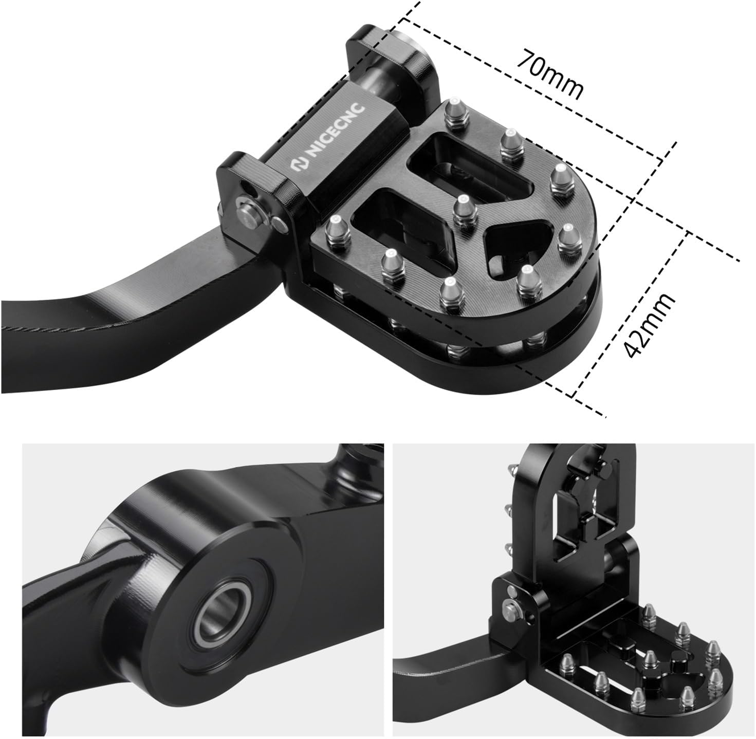 Fit For 790 890 Adventure R Rally 2019-2025 SMT 23-25 For Norden 901 2022-2025 Adjustable Dual Brake Pedal(Orange)