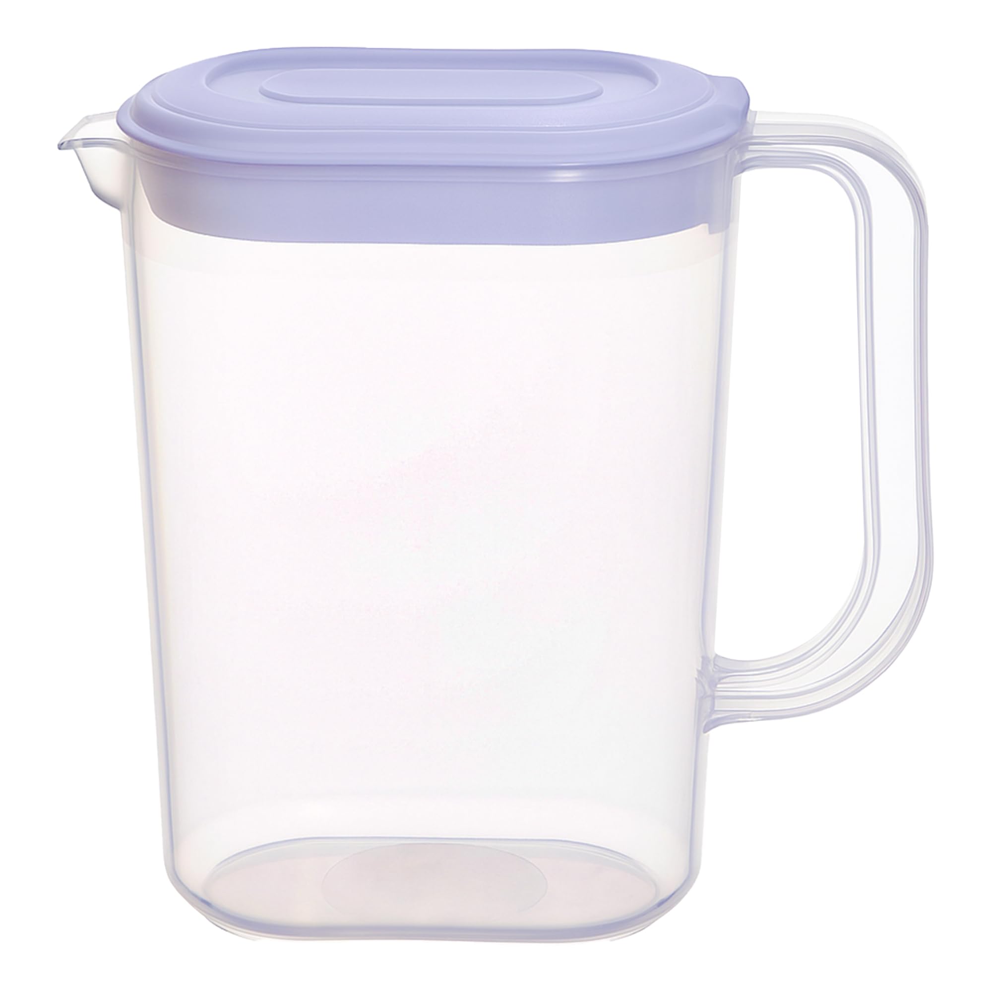 1.5L Fridge Door Jug with Handle - Transperent Plastic Pitcher Container with Lid & Pouring Spout - Slim Design for Storage - Reusable Liquid Jug for Serving Milk, Drinks, Juices and More. (1)