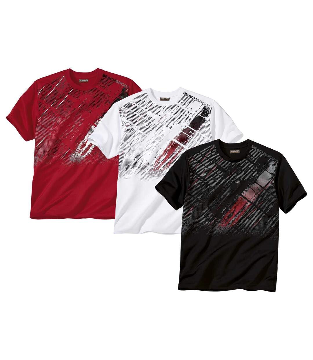 ATLAS FOR MEN - 3er-Pack T-Shirts - L