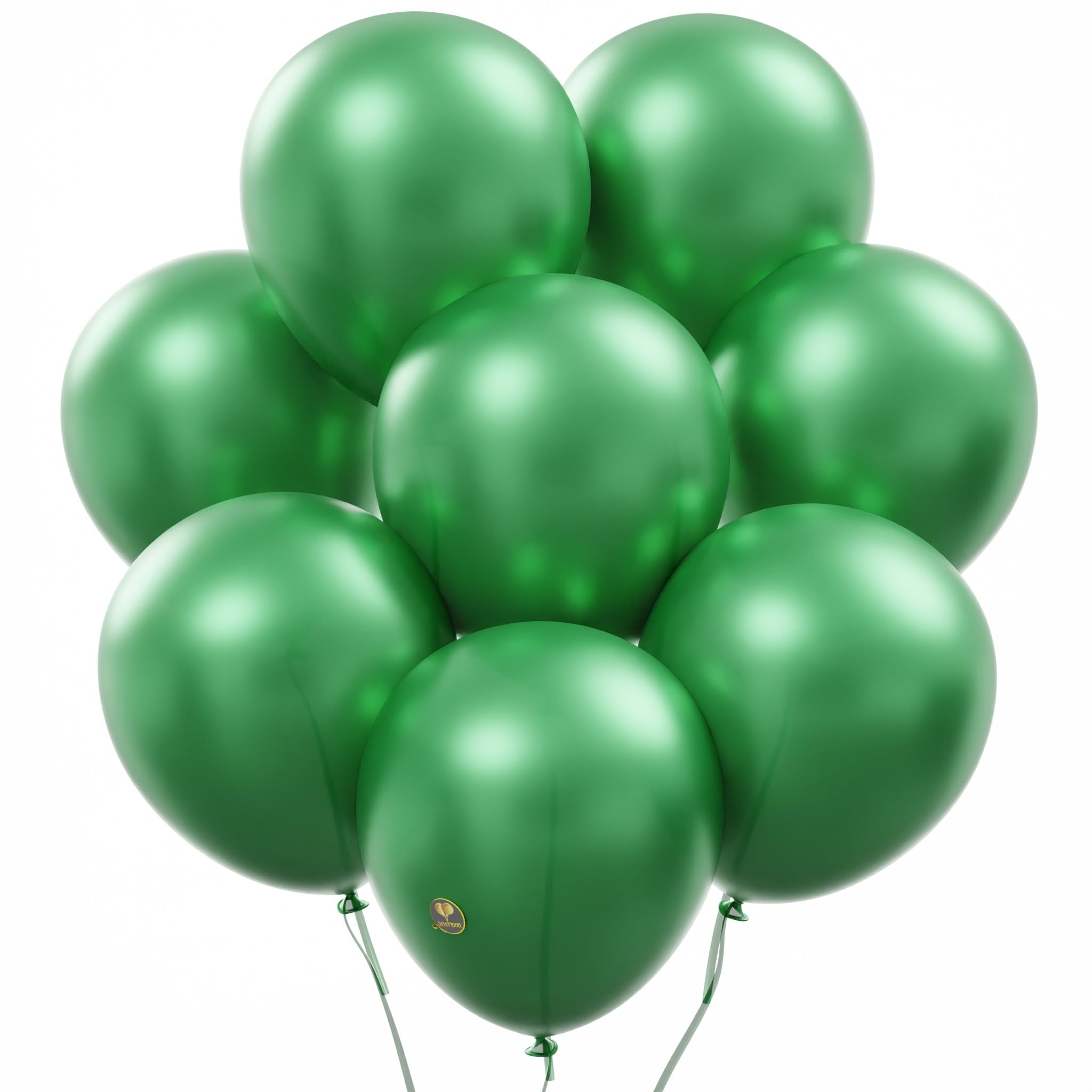 AFTERLOON® Biodegradable Balloons 100 pcs Pearlized Light Green 12 Inch, Natural Rubber Latex Plastic-Free Alternative Pearlescent Durable Thickened Extra Strong Helium Float, for Wedding Decor