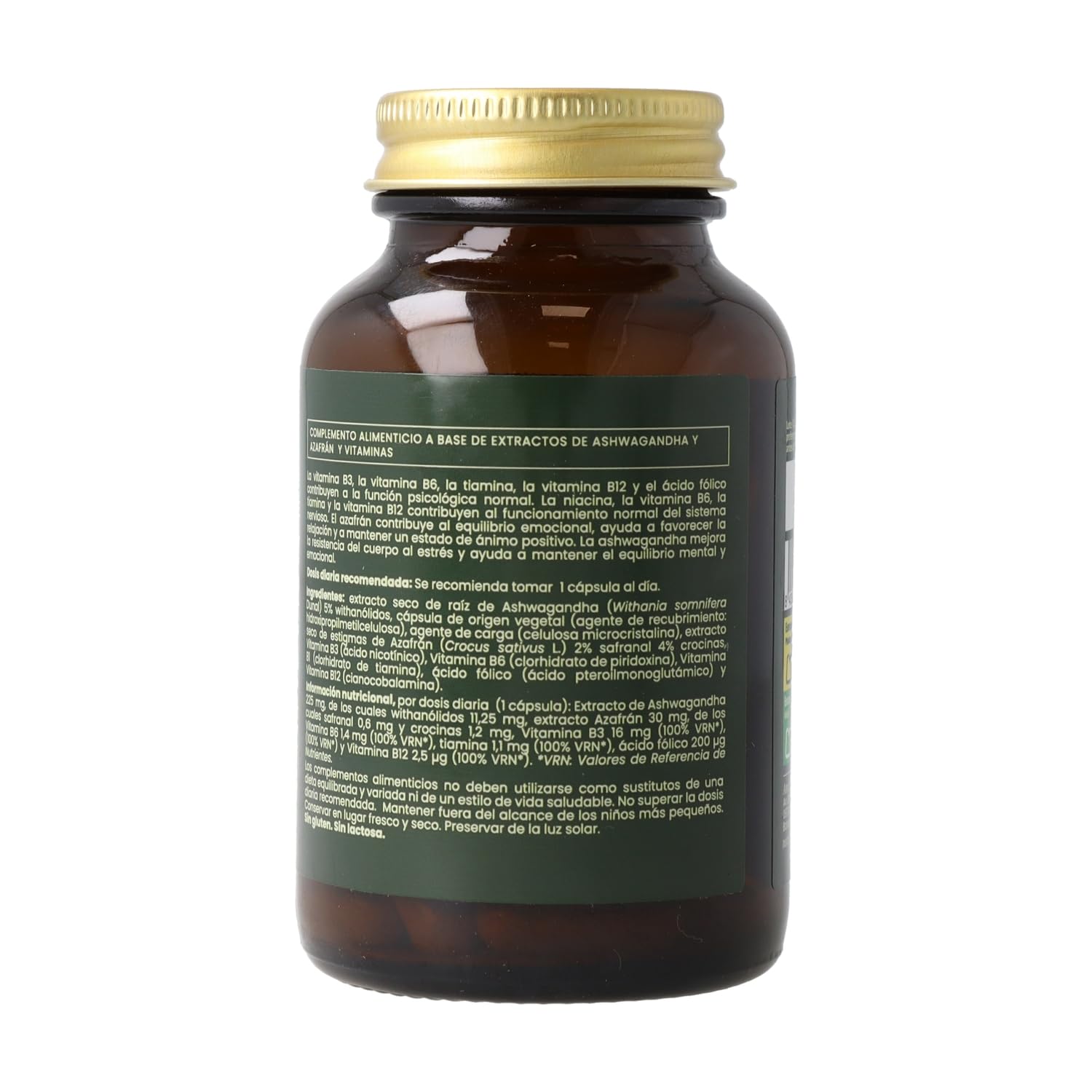 Positive mood - Azafrán, Ashwagandha y Vitaminas B | 60 cápsulas | Naturitas Essentials | Azafrán + Ashwagandha + Vit B | Estado de ánimo positivo | Fitoterapia