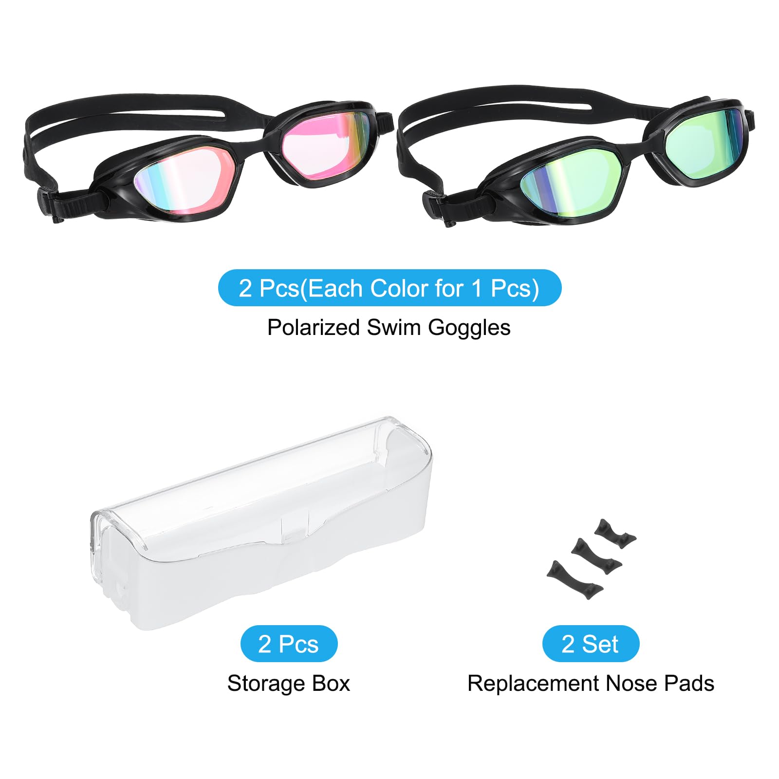 PATIKIL Polarized Swim Goggles Unisex - Image 3