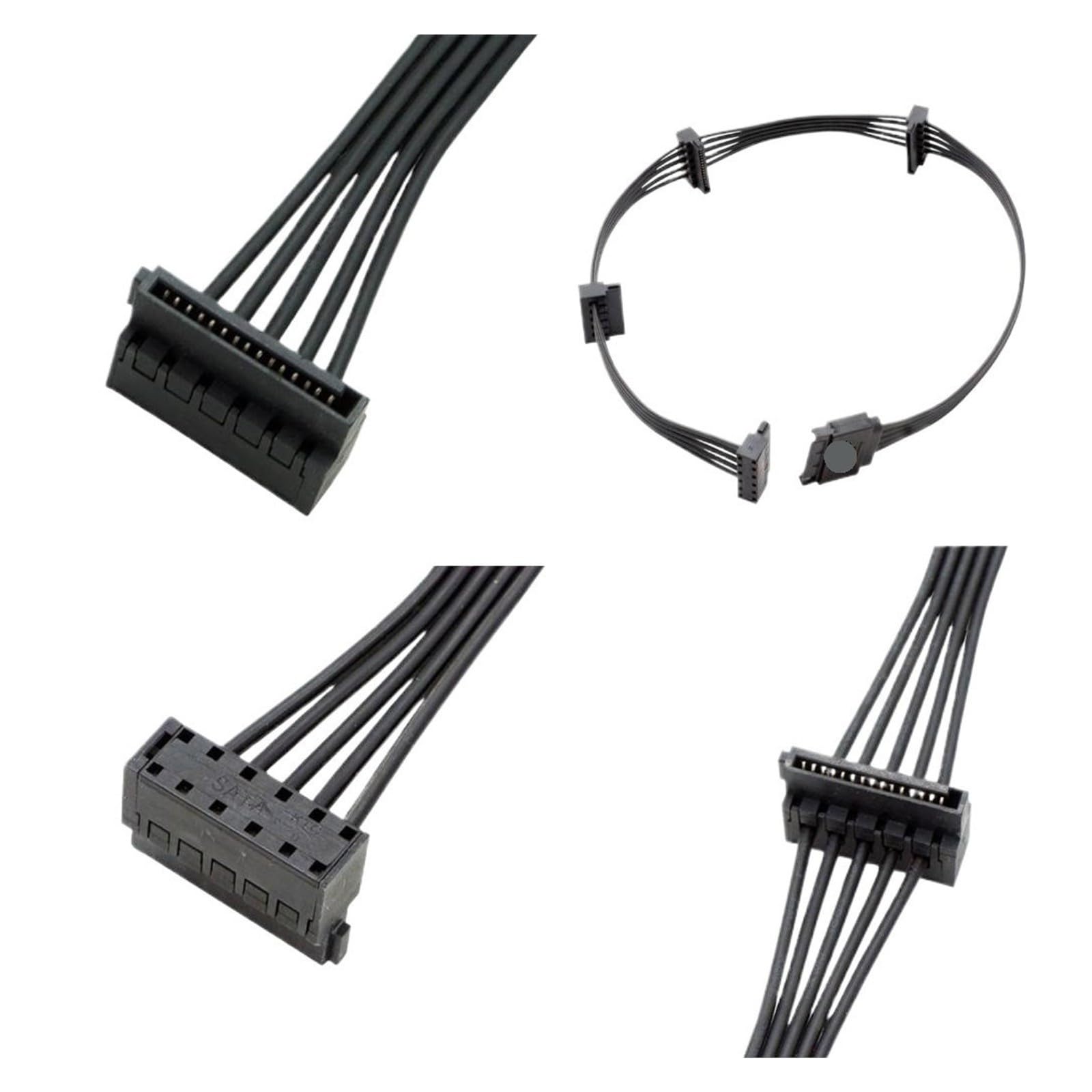 Generico Cavo di espansione alimentazione disco rigido SATA 15 pin da 1 a 3/4/5 30 cm