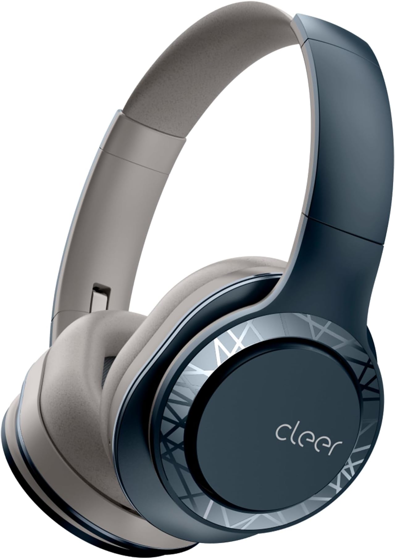 Cleer Audio Enduro 100 Bluetooth Wireless Over the Ear Headphone - Up to 100 Hours Battery Life, Built-in Mic, Hi-Res Sound, Comfortable Fit and Fordable Design, for iPhone & Android (Navy)