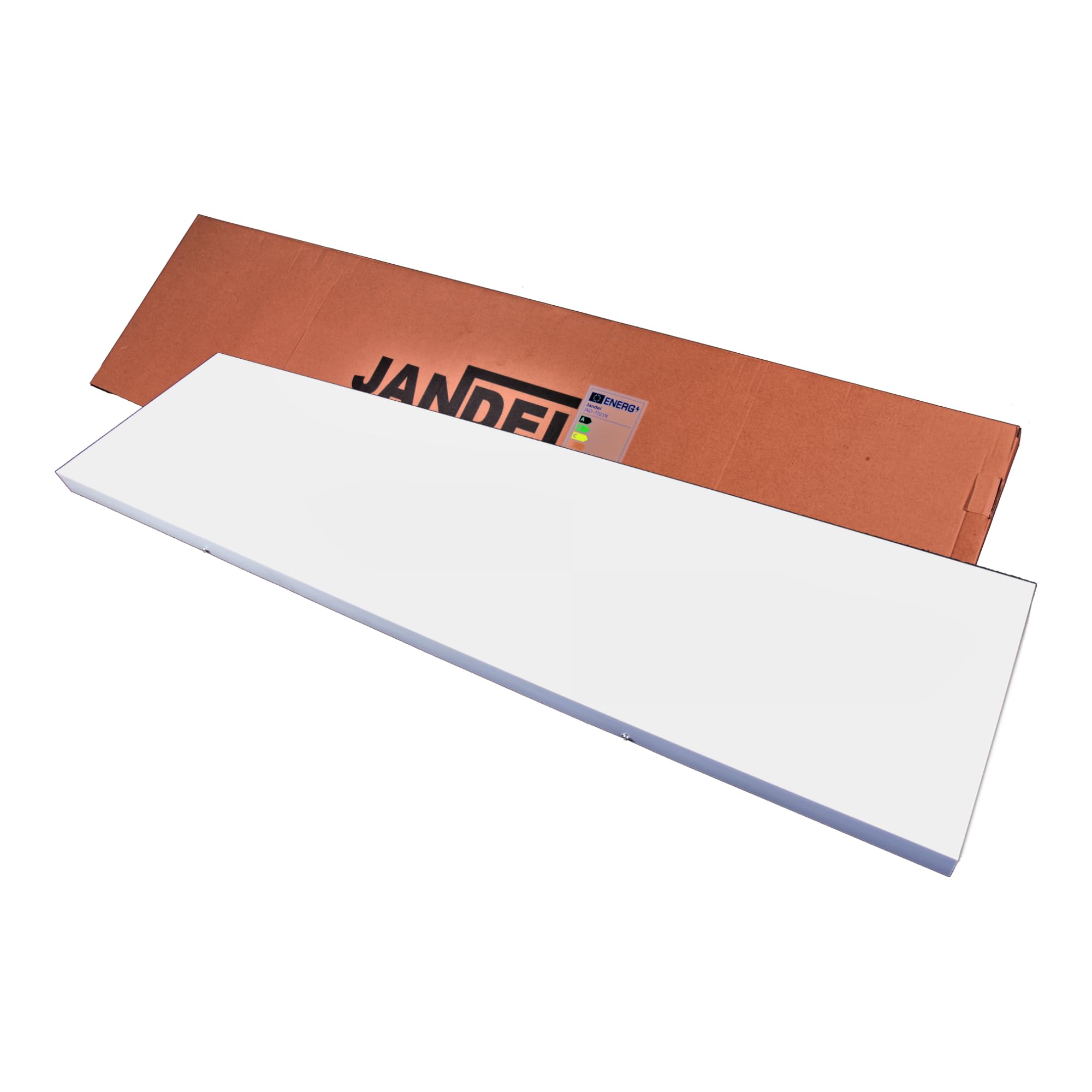 Jandei - Confezione da 2 pannelli da soffitto LED di superficie retroilluminata 120 x 30 cm, potenza 60 W, 5000 lumen, cornice bianca, driver incluso (bianco freddo 6000 K)
