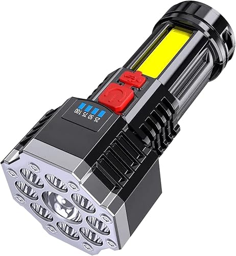 Miniatura 2 de Flashlights High Lumens, Rechargeable LED Flashlight, Super Bright Flashlights 100000 Lumens with 9 LED Light, 4 Modes Handheld Flashlights for