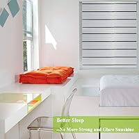 Vista 26 de Película de privacidad esmerilada blanca para ventana, sin pegamento, película de vidrio para puerta, tintado de vidrieras, adherencia estática