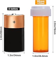Vista 3 de Botellas vacías de plástico para píldoras con tapas de uso de doble cara (resistentes a los niños y fáciles de abrir), recipientes para medicamentos