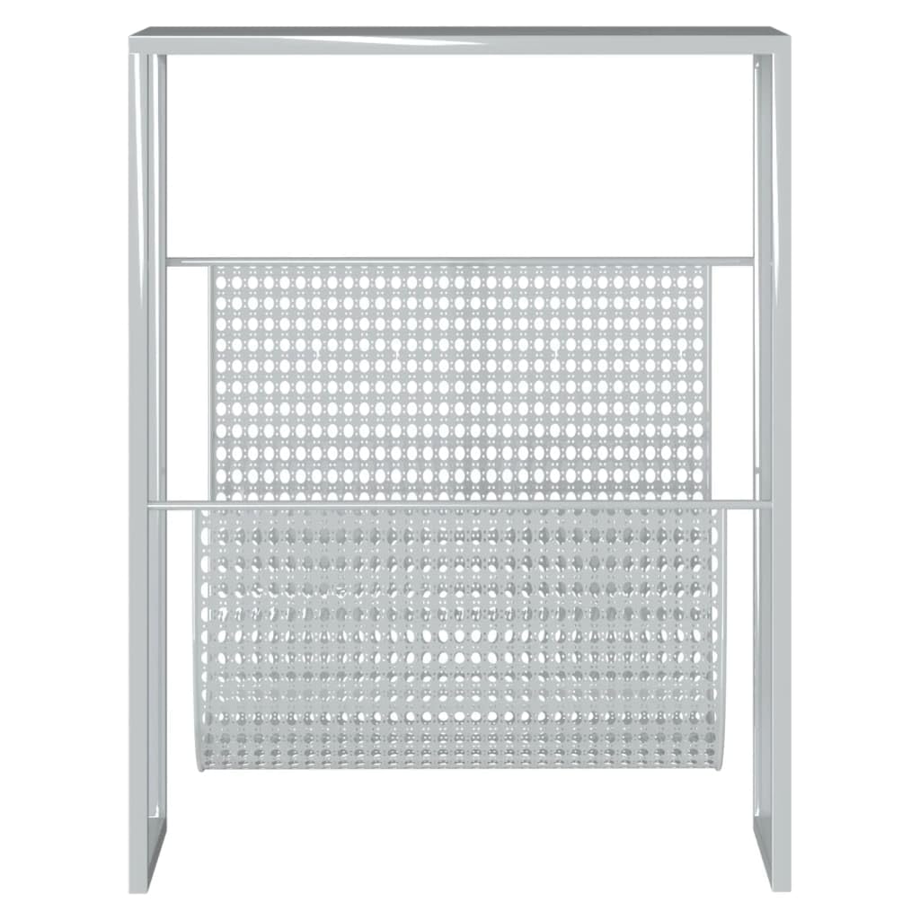 Fengshui Portariviste argento 35 x 15 x 45 cm in acciaio | Stabile, durevole, per libri e decorazioni, adatto per ufficio, soggiorno, camera da letto