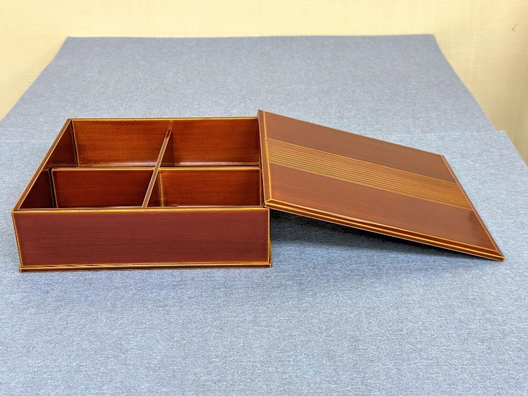 L【超美品】橘吉 松花堂弁当 5客 共箱付き 「四方弁当