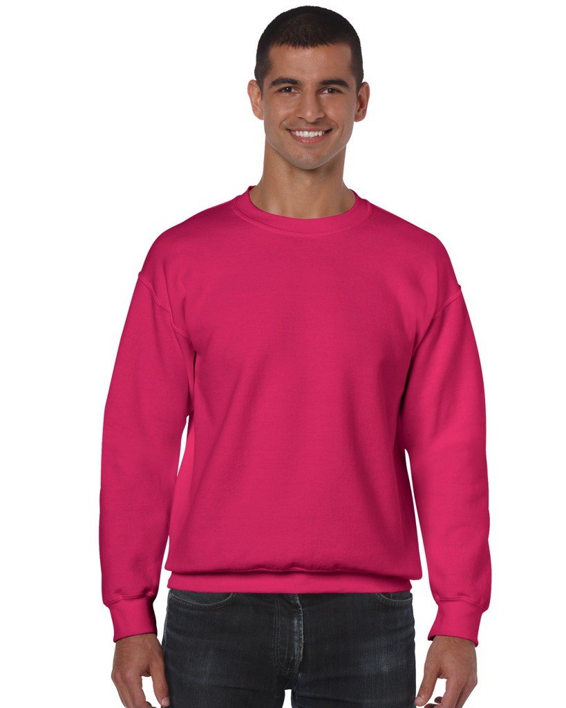 Gildan Men's Purple (Heliconia) 50/50 Adult Crewneck Sweatshirt, Uk Extra Large