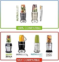 Vista 6 de 2-pack Replacement Parts Upgrade 32oz Cups with Flip-Top To-Go-Lid and Rubber Gaskets Compatible with NutriBullet 600w/900w Blender Accessory
