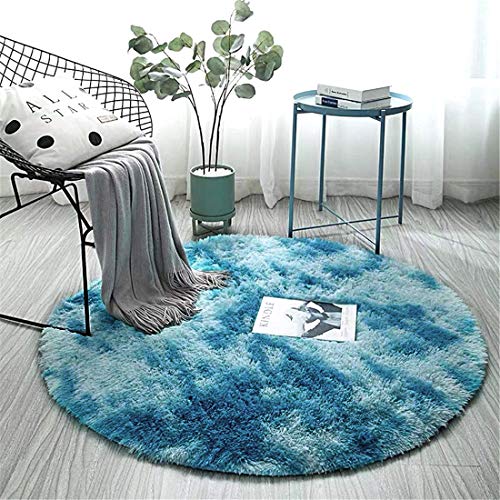 ZHOUZEKAI Alfombra Redonda, Alfombra Antideslizante para el hogar