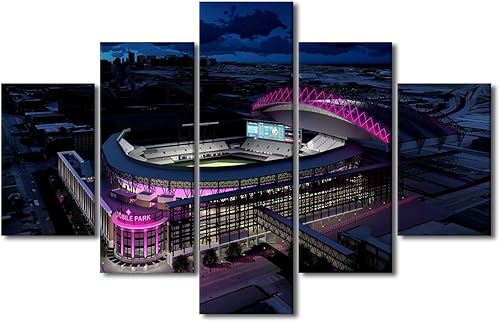 Miniatura 200 de Decoración de pared, lienzo para estadio deportivo de Estados Unidos, arte de pared moderno Fenway Park en Boston, arte de pared para oficina, sala