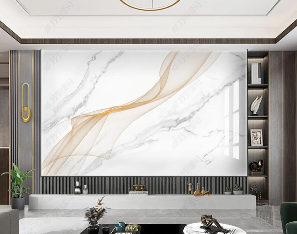 Papier peint intissé Jazz White Fluted Rock de qualite premium pour decoration salon