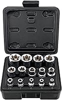Vista 1 de Juego de llaves hembra E Torx con estuche, 1/4, 3/8, 1/2 pulgadas Drive E4-E24 Kit de llaves de torque externas, 14 piezas
